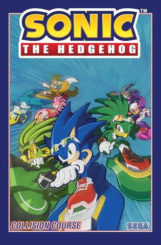 Comic book cover featuring Sonic the Hedgehog and friends in action.