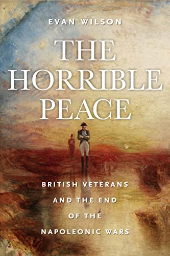 Book cover: “The Horrible Peace” with a painting of a man in uniform.