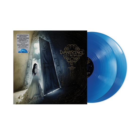Evanescence "The Open Door" deluxe blue vinyl record and album cover.