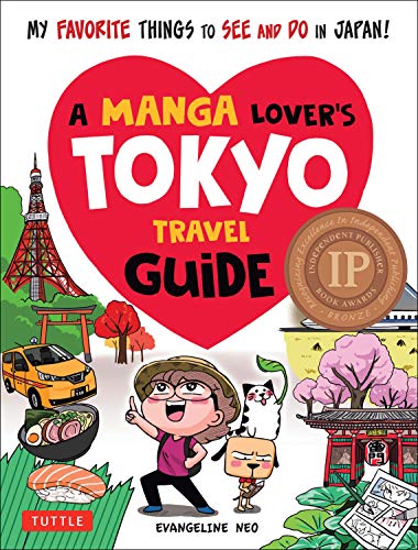 Book cover: “A Manga Lover’s Tokyo Travel Guide” with illustrated scenes.