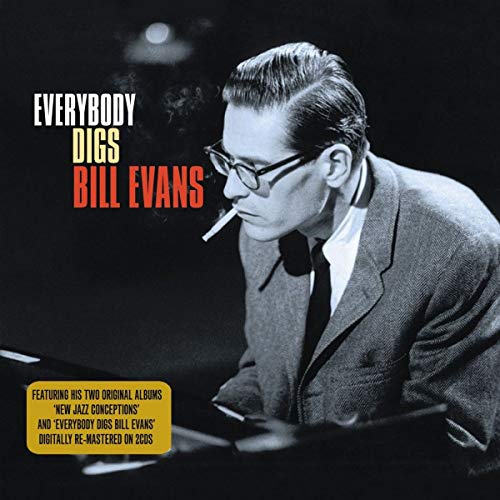 Bill Evans album cover: a black and white portrait of the pianist.
