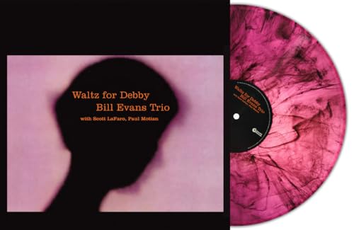 Album cover for Waltz for Debby next to a magenta marble vinyl record.