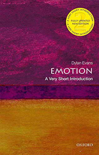 Book cover for Emotion: A Very Short Introduction by Dylan Evans with abstract background.