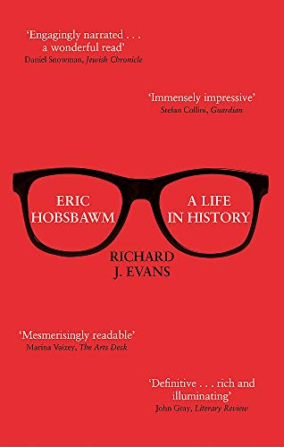Red book cover with glasses and text: "Eric Hobsbawm: A Life in History.