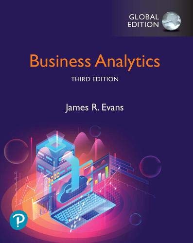 Textbook cover for “Business Analytics, Third Edition” with abstract graphics.