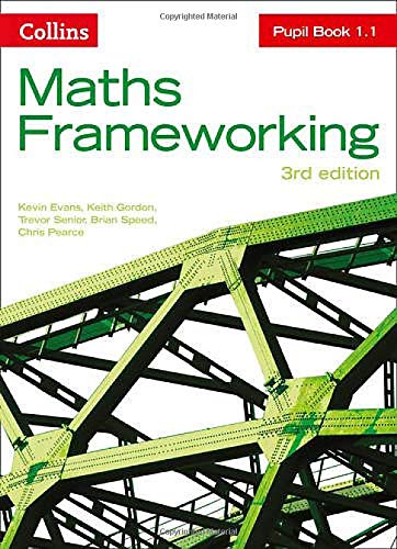 Collins Maths Frameworking KS3 Pupil Book 1.1, green cover with geometric design.