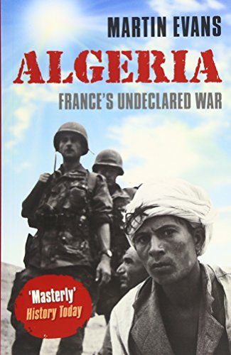 Book cover depicting soldiers and a civilian in Algeria, wartime imagery.
