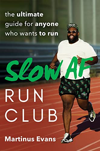 Book cover featuring a Black man running on a red track.