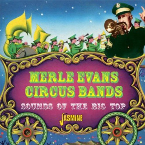 "CD cover with cartoon marching band, ornate frame, and circus-themed design elements."