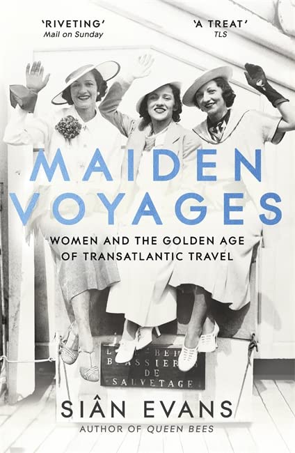 Book cover: three women in 1930s attire wave on a ship deck.