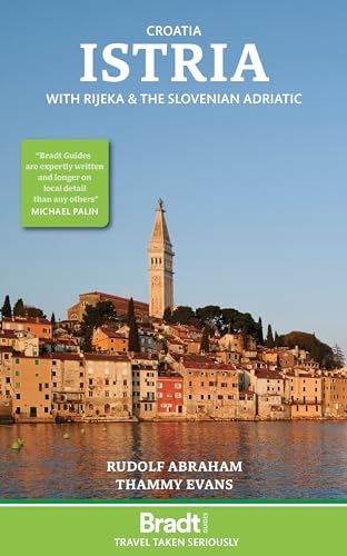 Book cover showing a coastal town with a tall church tower against blue sky.