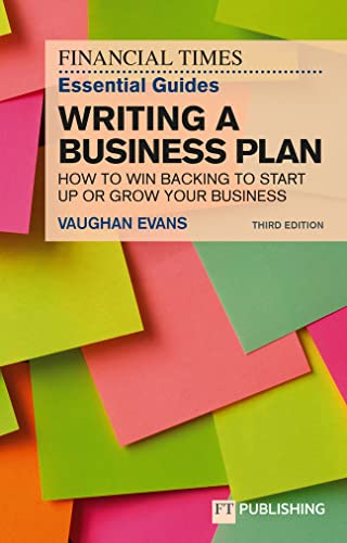 Book cover: "Writing a Business Plan" by Vaughan Evans, third edition.