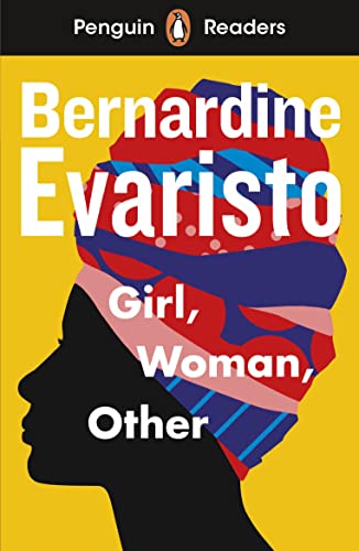Book cover: “Girl, Woman, Other” by Bernardine Evaristo, with a silhouette.