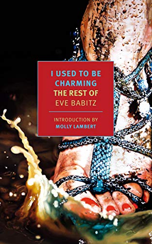 Book cover with red title panel and image of legs in water with sandals.