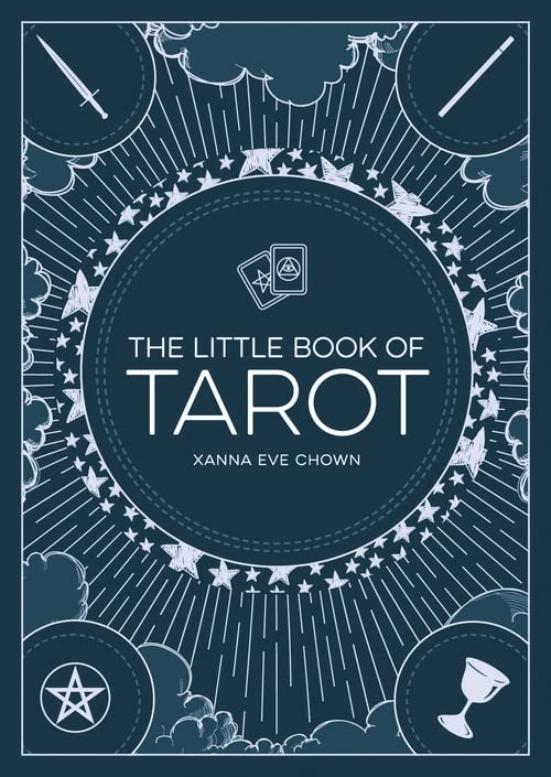 Book cover titled The Little Book of Tarot by Xanna Eve Chown with line art.