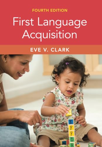 Book cover: "First Language Acquisition" with mother and child playing.