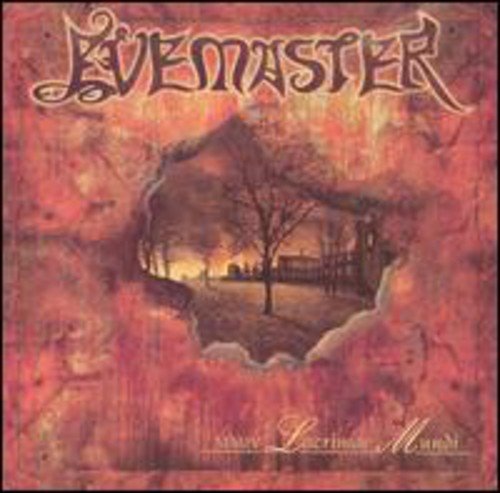 Evemaster Lacrimae Mundi CD cover: fiery landscape with a bare tree.