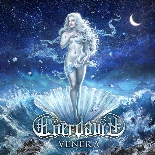 CD cover: woman emerging from a shell in a starry, watery scene.