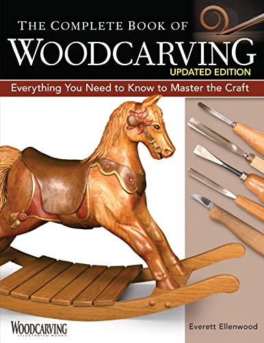 Book cover featuring a carved wooden horse and woodcarving tools.