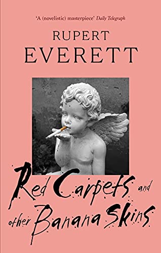 Book cover: cherub statue smoking a cigarette, pink background.