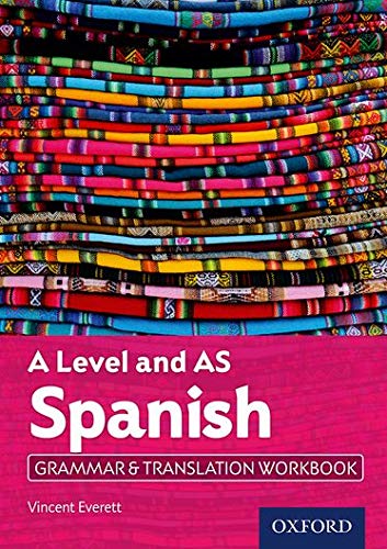 Spanish workbook cover with bright textiles in the background.