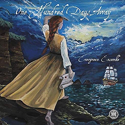 CD cover: woman looking at sailing ship in a coastal landscape.