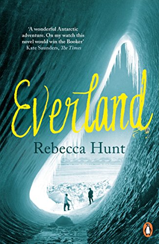 Book cover for "Everland" depicting two figures in an icy cave.