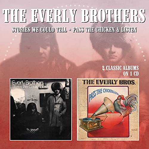CD cover showing The Everly Brothers with two album artworks on a red background.