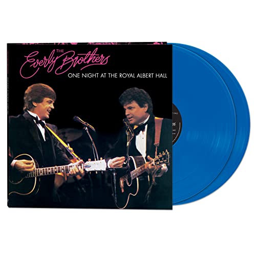 The Everly Brothers album cover with two blue vinyl records on a white background.