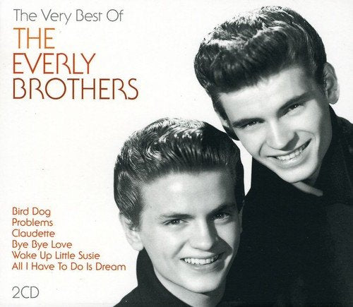 "CD cover with black and white photo of The Everly Brothers, titled 'The Very Best Of'."