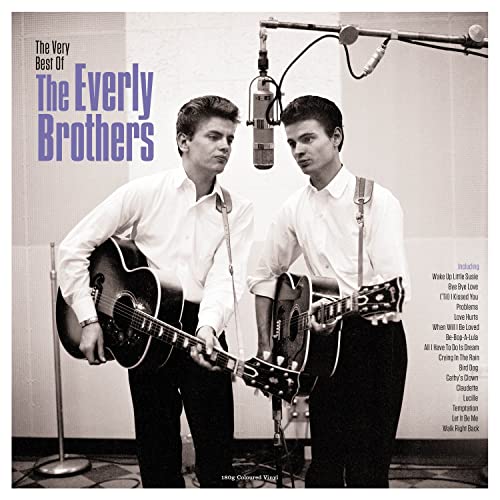 The Everly Brothers album cover featuring two men with guitars, white vinyl.