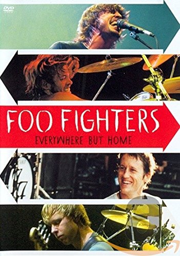 Foo Fighters "Everywhere But Home" DVD cover with band members performing.