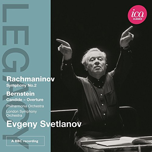 CD cover featuring conductor Evgeny Svetlanov and text "Rachmaninov Symphony No.2".