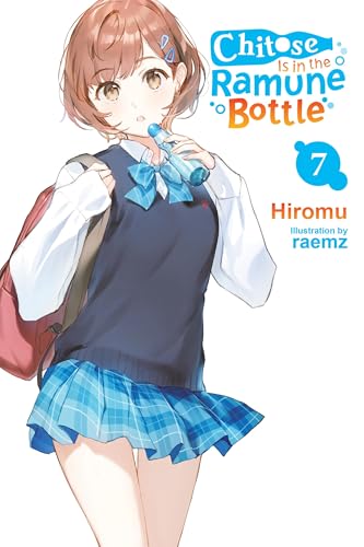 Anime girl in school uniform holding a Ramune bottle, book cover.