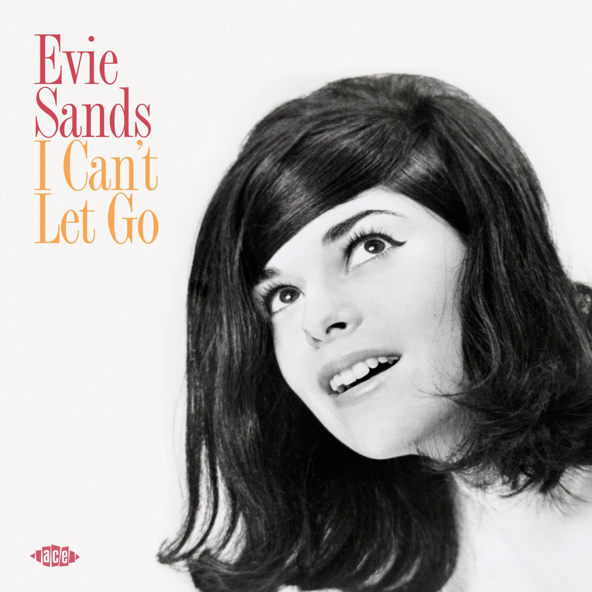 Black and white portrait of Evie Sands with album title text on white background.