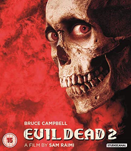 DVD cover for "Evil Dead 2" featuring a close-up of a decaying face.