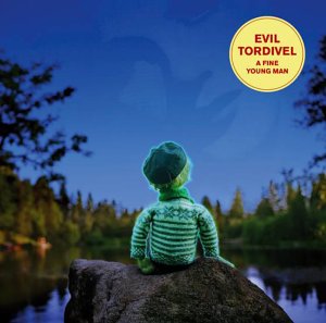 CD cover: knitted figure sits on a rock, forest background.