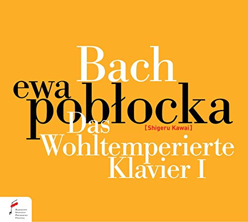CD cover with yellow background featuring text Bach, Ewa Pobłocka, and Das Wohltemperierte Klavier I.