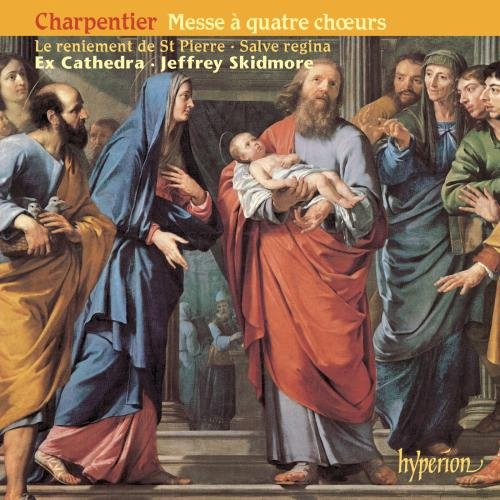 "CD cover with a Renaissance-style painting of the Holy Family surrounded by people."