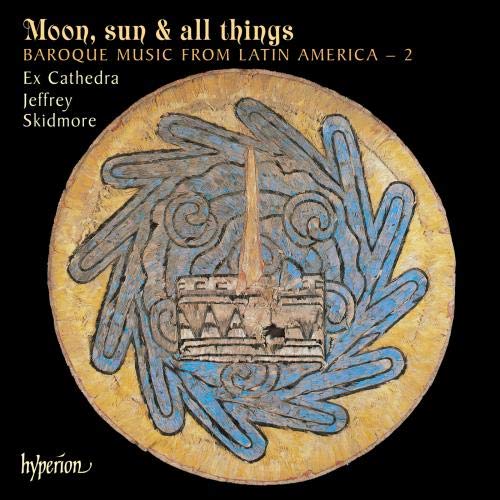 CD cover: Aztec calendar stone image with text “Moon, Sun & All Things”.