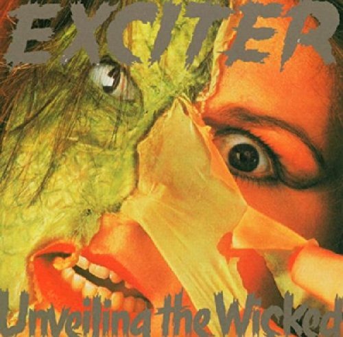 Album cover showing a person peeling a green mask off their face.