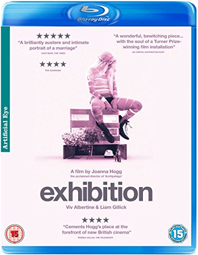 Exhibition" Blu-ray cover featuring a woman in patterned clothing on a rooftop.
