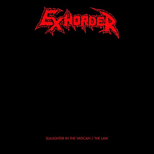 Black album cover with red “Exhorder” logo and album title text.
