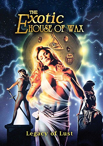 DVD cover for "The Exotic House of Wax" featuring a woman and symbols.