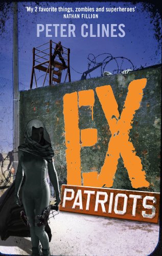 Book cover: "ExPatriots" with figures near a wall and guard tower.
