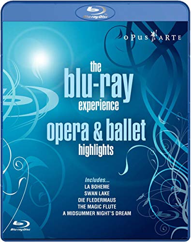 Blu-ray case for "The Blu-ray Experience" with opera & ballet highlights artwork.