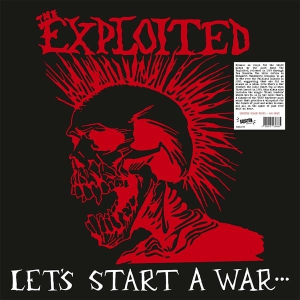Red vinyl record cover with a screaming skull and punk typography.