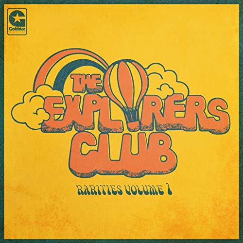 Yellow vinyl record cover with retro hot air balloon and text.