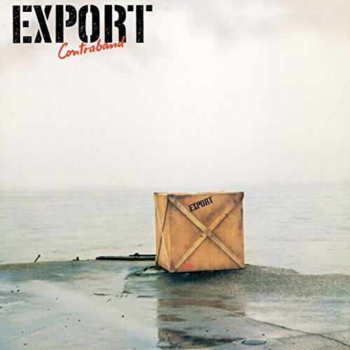 CD cover: cardboard box labeled “EXPORT” on a wet, grey pier.