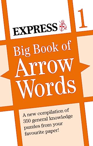 Cover of Express Big Book of Arrow Words Volume 1 with orange crossword grid design.